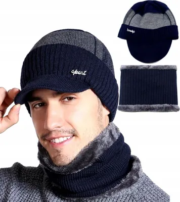 Produktbild von Winterset - Isoliertes Winterset für Männer - Schutz vor Kälte - Warme Acrylfaser - Stilvolle Winteroutfits - Universalgröße - Originelles Design