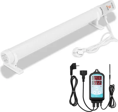 Obrázek produktu pro TolleTour Ohřívač skleníků 120W s 3000W digitálním regulátorem teploty Elektrický tyčový ohřívač bílý pro skleníky Flexibilní instalace