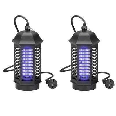 Immagine prodotto di 2 dispositivi per la disinfestazione UV, trappole per insetti elettriche, protezione elettrica contro gli insetti, luce attrattiva per insetti, trappola per mosche, lampada per zanzare, cattura di insetti