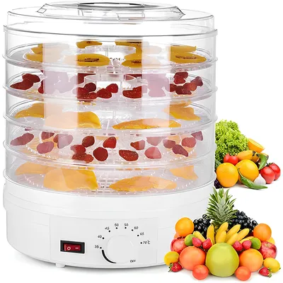 Zdjęcie produktu dla Suszarka do owoców i warzyw 350W 5 poziomów regulacja temperatury SX770C