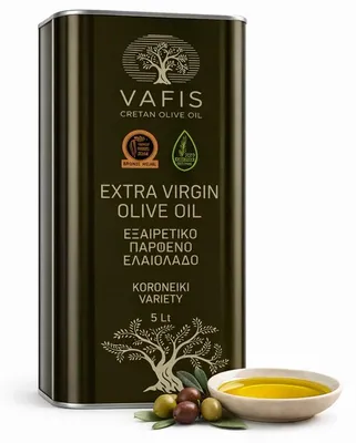 Produktbild von Vafis Kreta Olivenöl 5L Kanister – 100 % Koroneiki aus Griechenland – Frische Ernte Griechisches Öl, Orea Feinkost