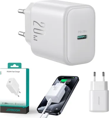 Zdjęcie produktu dla Ładowarka Joyroom JR-TCF20 sieciowa USB-C PD 20W - biała