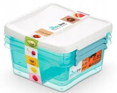 Image de Jeu de 3 récipients alimentaires 0,85 L Arctic.line carrés