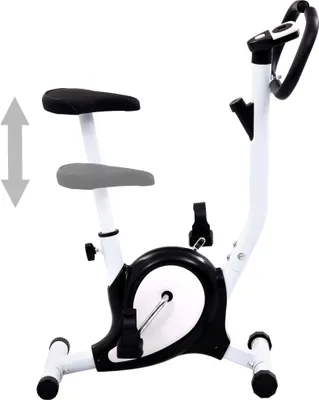Image de vidaXL Vélo d'appartement avec entraînement par courroie noir