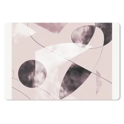 Produktbild von MuchoWow® Mauspad Mousepad Formen - Pastell - Abstrakt - Schwarz 27x18 cm - Mousepads - Maus Mat - Pad - Mausunterlage - Büroartikel - Desk Matten