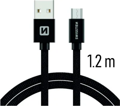 Immagine prodotto di Swissten 71522201 Cavo USB 2.0 1,2 m USB A Micro-USB B Nero