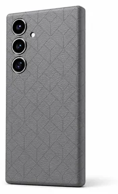Obrázok produktu pre Puzdro na zadnú stranu Samsung Galaxy S26 Plus 5G s reliéfnym mriežkovým vzorom, farba D-šedá