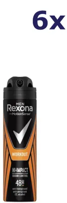 Produktbild von 6x Rexona Deospray Men – Workout HI-Impact 150 ml