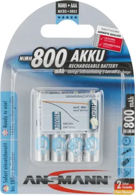 Productafbeelding van Ansmann 5035042, 1x4, Ansmann maxE NiMH batterij, Micro AAA, 800 mAh. 5035042