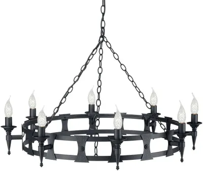 Produktbild von Elstead Saxon Kronleuchter E14 8-fach Schwarz,  UK