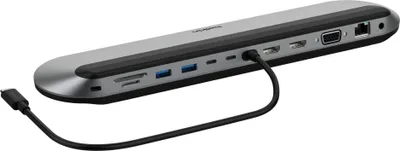 Immagine prodotto di Belkin INC014BTSGY replicatore di porte e docking station per laptop Cablato USB 3.2 Gen 2 (3.1 Gen 2) Type-C Nero, Grigio
