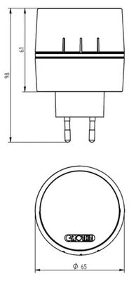 Productafbeelding van Grothe 43640: Funkgong met flitslicht (43640)
