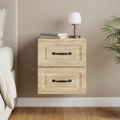 Immagine prodotto di Maison Exclusive - Comodino da parete in rovere Sonoma 34,5 x 33 x 40 cm