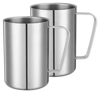 Image de Gobelet isotherme en acier inoxydable à double paroi, capacité de 500 ml, lot de 2, pour boissons chaudes et froides