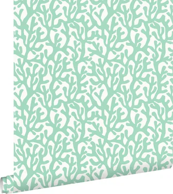 Immagine prodotto di ESTAhome carta da parati corallo verde menta e bianco 50 x 900 cm