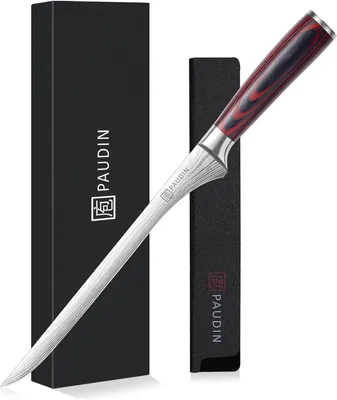 Image de PAUDIN N19 - Couteau à jambon 25 cm - Couteau à filet - Acier carbone ultra tranchant - Manche ergonomique