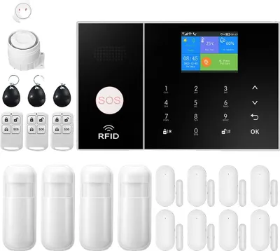 Obrázek produktu pro Chytrý domácí alarm, připojení WiFi a 4G, detekce pohybu, E, zástrčka EU