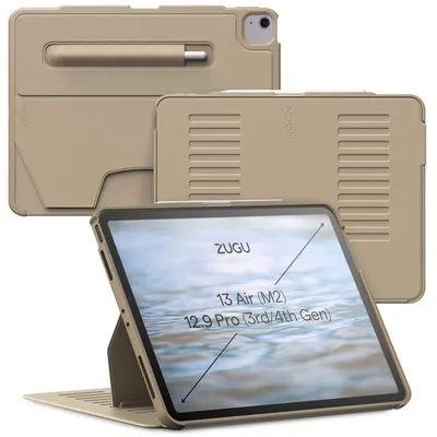 Produktbild von Zugu Case Hülle iPad Air 13" (M2-M4) 2024 & iPad Pro 12.9 (3rd/4th gen) – Verstellbarer magnetischer Ständer – Sichere magnetische Befestigung – PC-Schale für umfassenden Fallschutz