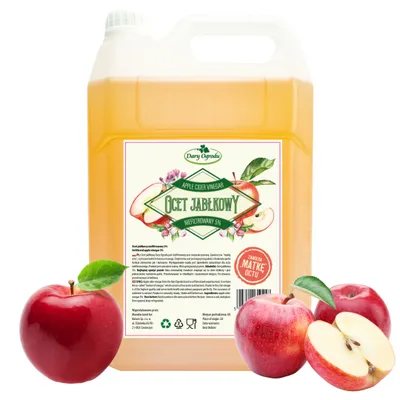 Zdjęcie produktu dla Ocet Jabłkowy Naturalny ŻYWY Niefiltrowany Zdrowy 5L / Dary Ogrodu