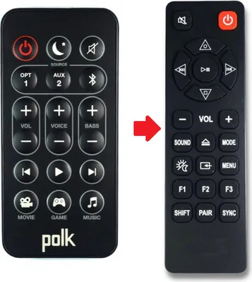 Produktbild von Ersatz Fernbedienung für Polk Signa Solo - RE9220-1
