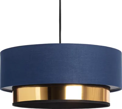 Produktbild von Pendelleuchte aus Stoff Fiedrich Marineblau