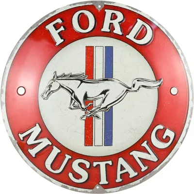 Obrázok produktu pre Nostalgic-Art - Plechová tabuľka 35 cm - Ford Mustang - 3 pruhy červená
