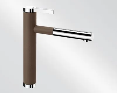 Zdjęcie produktu dla Blanco Linee S - Bateria zlewozmywakowa z wyciąganą wylewką, kawa/chrom 518445