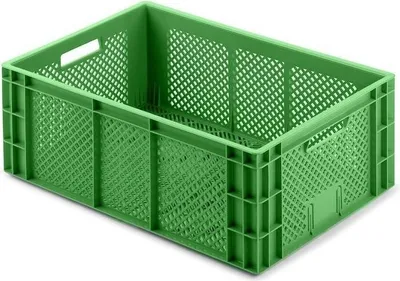 Produktbild von Eurobehälter Obst- und Gemüsekasten | HxBxT 22x40x60cm | 43 Liter | Grün | Obst-Gemüsekiste, Obstkorb, Transportbox