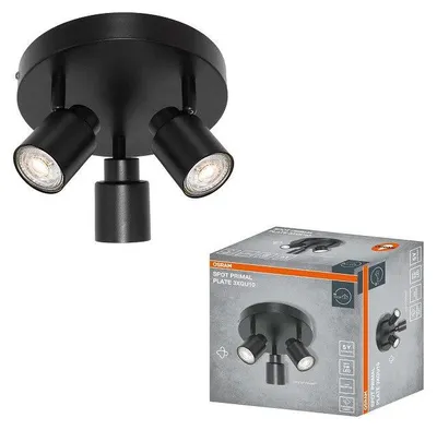 Zdjęcie produktu dla Lampa LED SPOT PRIMAL BLACK 3XGU10 PLATE BLACK LEDVANCE