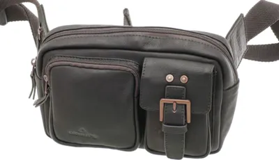 Produktbild von Leder Bauchtasche Gürteltasche Hüfttaschen Umhängetasche Tasche Braun Davidts