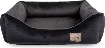 Produktbild von Premium Hundebett Velvet Schwarz XXL – 120x95x25 cm | Weiches Sofa für Hunde & Katzen