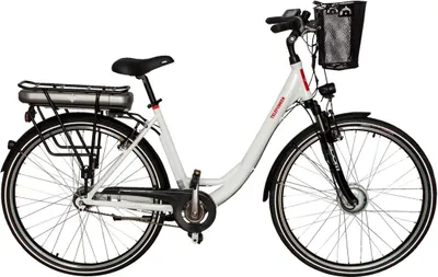 Produktbild von Telefunken E-Bike RC 657 Damen 28 Zoll, Elektrofahrrad Alu in Weiß, 7-GG-Shimano Nabenschaltung, mit Fahrradkorb, Farbe Weiß
