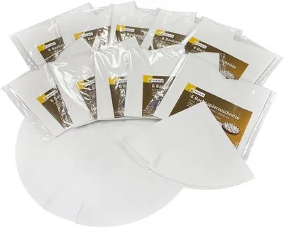 Produktbild von 60 Stück vorvorbereitete Backpapiere für Springformen, 28 cm, weiß