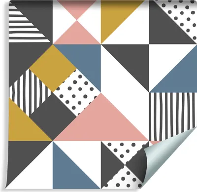 Produktbild von 10m VLIES TAPETE Rolle Geometrie Muster Ornamente Dreiecke XXL