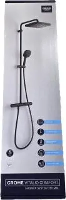 Image de GROHE Vitalio Comfort 250 Colonne de douche avec mitigeur thermostatique - Noir mat - 266962431