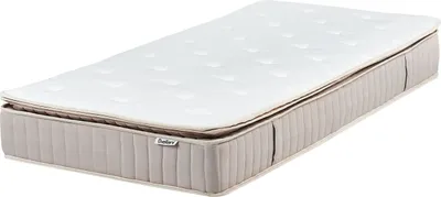 Produktbild von BELIANI Latex-Taschenfederkernmatratze Weiß / Beige Hart 90x200 cm 25 cm Hoch Abnehmbarer Bezug Reißverschluss 7 Zonen Matratze für Einzelbett