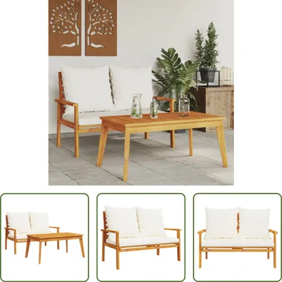 Immagine prodotto di The Living Store Set di divani da giardino con cuscini in legno massiccio di acacia