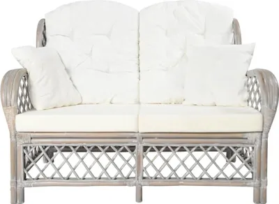 Obrázek produktu pro pohovka pro 2 osoby vidaXL Grey Rattan