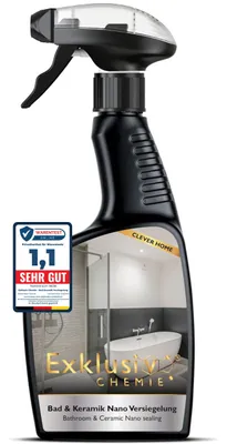Produktbild von Exklusiv Chemie Bad & Keramik Nanoversiegelung | Glasversiegelung | Badversiegelung mit Lotuseffekt | Abperleffekt & Oberflächenversiegelung | 500 ml