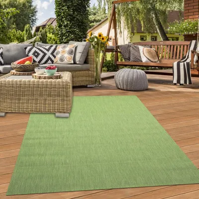 Produktbild von In- & Outdoor Teppich Sisal Terrasse Küche Unidesign in grün Größe - 80 x 150 cm