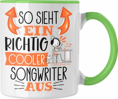 Produktbild von Trendation - So Sieht Ein Richtig Cooler Songwriter Aus Tasse Geschenk für Songwriter Geburtstag Geschenkdiee (Grün)