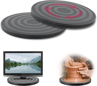 Imagen del producto de 2 platos giratorios de 20 cm con rodamientos - Giratorios 360 grados