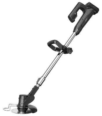 Produktbild von Akku-Rasentrimmer - Elektrischer Grasschneider - 1880 W - 2 Akkus - Teleskopstiel - 90° Drehbarer Schneidkopf - Rasenkantenschneider