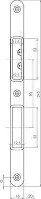 Produktbild von KFV ZT-Flachschließblech 116-245, 20rd, DL/DR