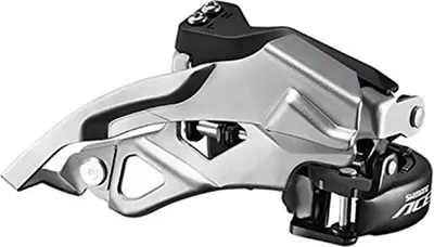 Obrázek produktu pro SHIMANO EFDT3000TSX3 Přední přehazovačka Acera FD-T3000, horní kyvná, dvojitý tah, 31,8 mm, 63-66°, 9 rychlostí, černá/stříbrná