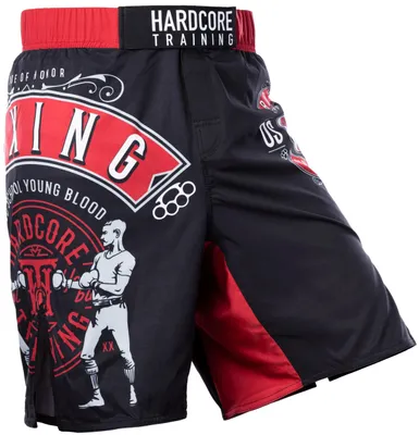 Produktbild von Kickbox- und Kampfsport-Shorts – Schwarz/Rot