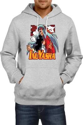 Obrázek produktu pro Pánská Mikina S Kapucí Japan Manga Anime Comics Animation Inuyasha, Man S / Vřesově šedá
