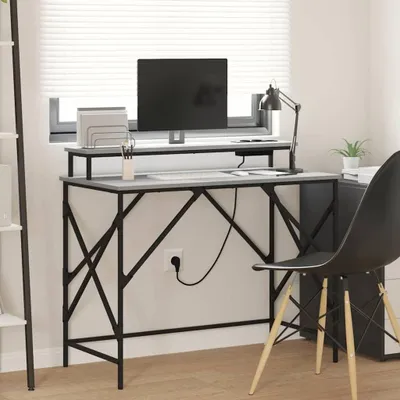 Obrázok produktu pre Maison Exclusive – Písací stôl, farba Sonoma, rozmer 100 x 50 x 86,5 cm, materiál: drevovláknitá doska