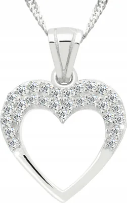 Immagine prodotto di Collana con cuore in argento, cuori dell'amore, ARGENTO 925