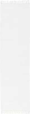 Produktbild von Baumwoll Teppichläufer Jolly Baumwolle Handgewebt, Farbe:Weiss, Größe:70x250 cm